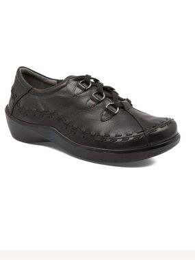 Ziera ALLSORTS Black Leather Lace Up Loafers